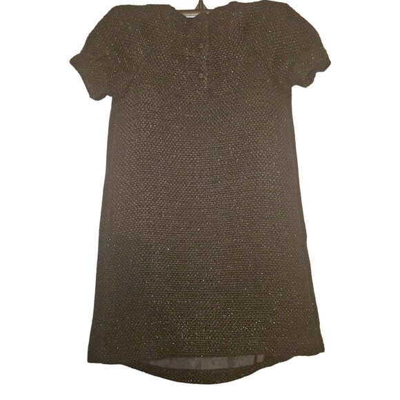 Janie And Jack Sz 6 Black Knit Sparkle Dress Holiday Fancy Formal - Picture 4 of 4